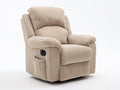 Sillones reclinables tapizado de pana 85 x 92 x 103 cm - beige - con reclinación manual y bolsillo lateral