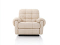 Sillones reclinables tapizado de cuero sintético 85 x 90 x 100 cm - beige - diseño ergonómico para salón