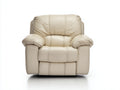 Sillón reclinable tapizado 100 x 95 x 105 cm - Beige - Respaldo acolchado y reposapiés integrado