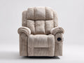 Sillón reclinable eléctrico tapizado 96 x 98 x 108 cm - Beige - Respaldo acolchado y control lateral