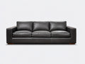 Sofá 3 plazas tapizado 225x94x86 cm - Gris antracita - Diseño moderno con brazos rectos